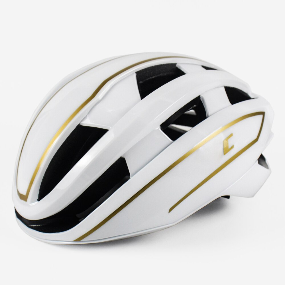 Fietshelm Aero Tt Rijden Fiets Helm Racefiets Fiets Sport Veiligheid Helm Voor Heren Vrouwen Triathlon Race Tijdrit helmes: White gold