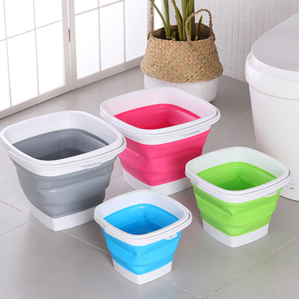 Składane plastikowe wiadro składane kwadratowe wanny przenośne wędkarskie kubeł na wodę Outdoor HYD88