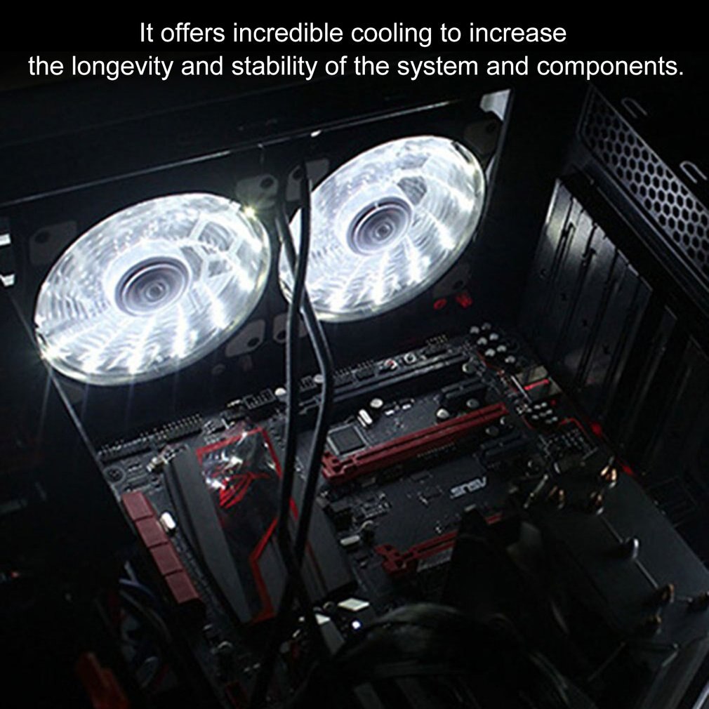 120mm LED Ultra Silent Computer PC Case Fan 15 LEDs 12V Easy Installed