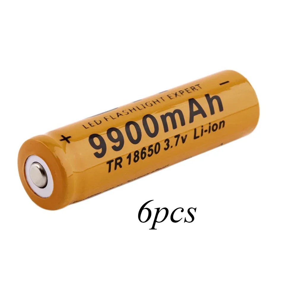 18650 Battery 9900mAh 3.7V 18650 Li-ion Batteries Rechargeable Battery for Flashlight Torch: Red