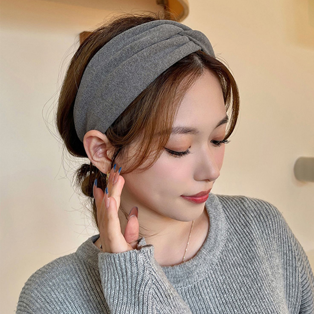 Diademas anchas de algodón elásticas para mujer, diadema elástica de Color sólido, diadema deportiva, accesorios para el cabello