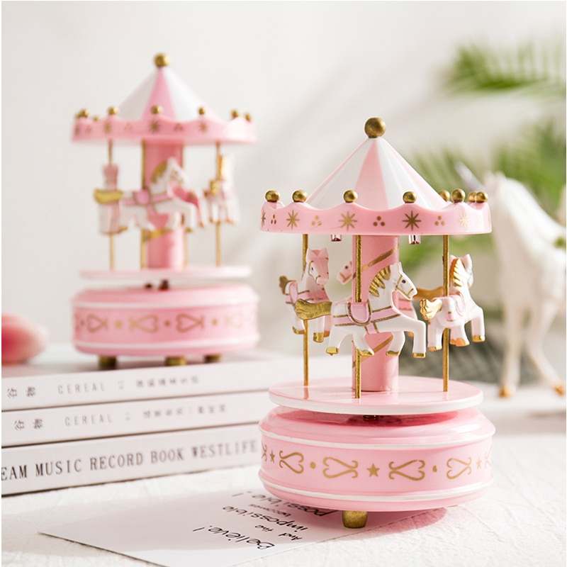 Carousel music box cake decoration birthday geometry music baby room decoration cake decoration home decoration