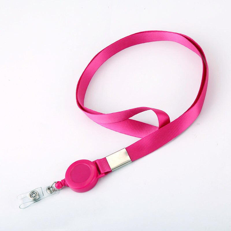 1 szt. Etui na karty kredytowe chowany smycz na szyję ID nazwa karty autobusowej odznaka klips na identyfikator: Rose