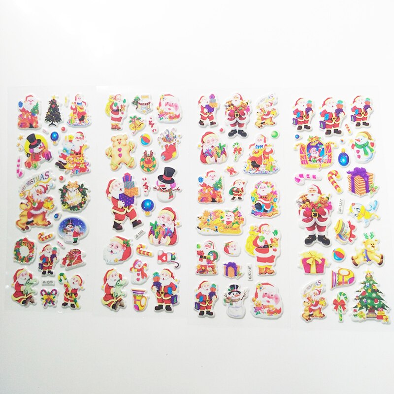 3D Kerstman Stickers DIY Scrapbook Waterdichte PVC Briefpapier Dagboek Stickers Kids Kinderen Christmas 5 Vellen