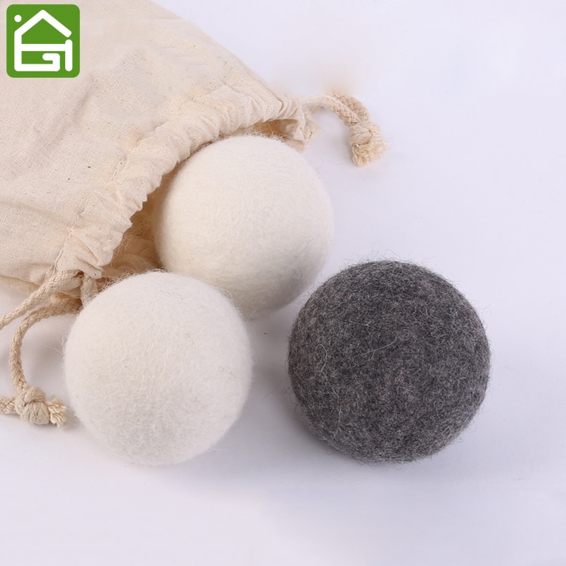 3Pcs Laundry Balls Reusable Wool Dryer Ball for Washing Fabric Clothes Softer Laundry Cleaning Ball Tumble Dryer