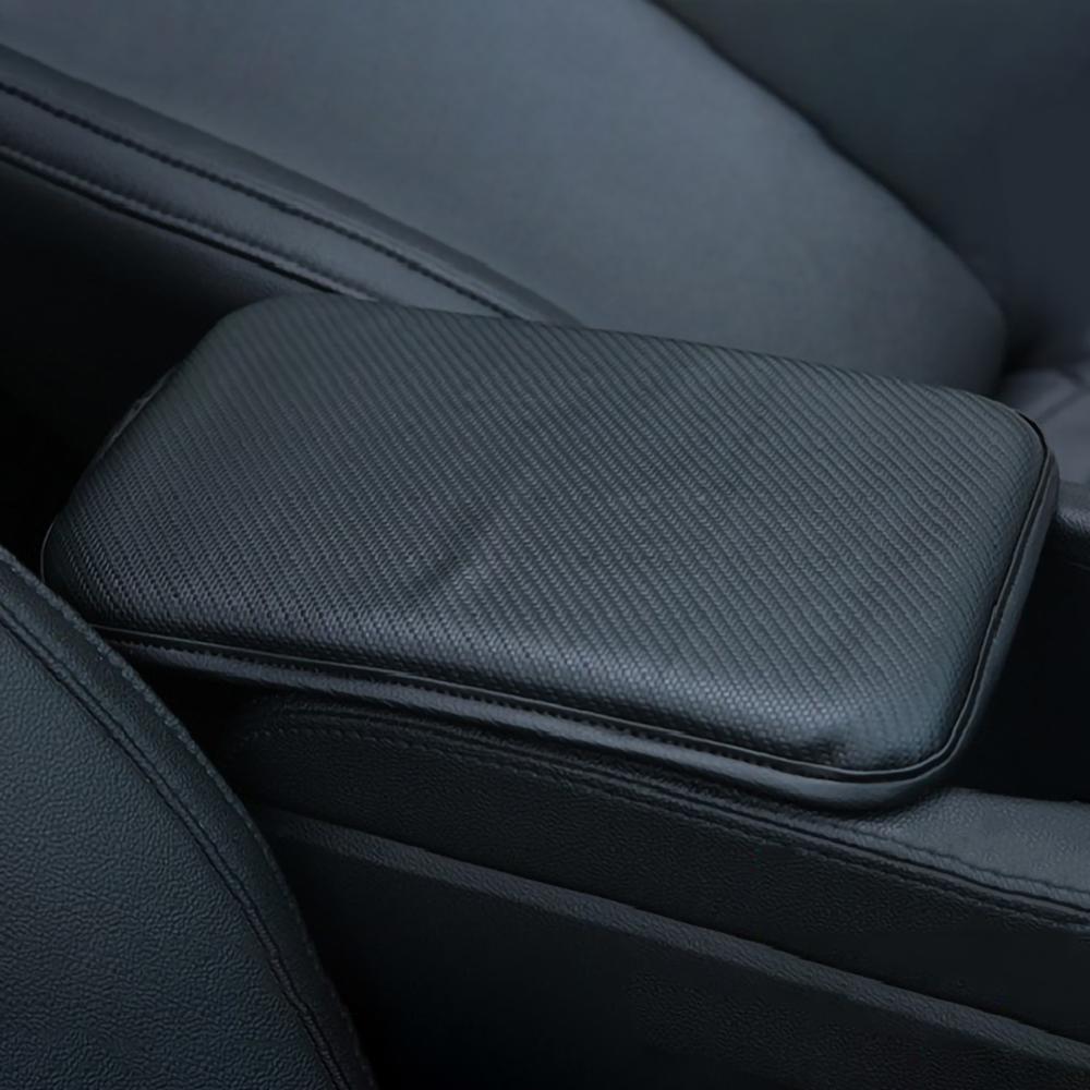 1Pc Universal Car Armsteun Cover Automobiles Auto Armsteun Middenconsole Cover Pu Lederen Kussen Protector Universal Fit Tool: Carbon Black