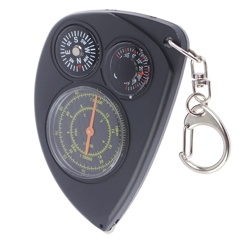 Portable Odometer Multifunction Keychain Outdoor Travel Compass Rangefinder: Default Title