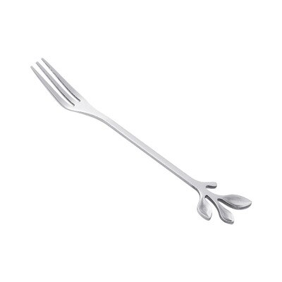 Küche Dessert Löffel Edelstahl Kaffee Milch Löffel mit Keramik Langen Griff Honig Löffel Gold-überzogene Dessert Mischen Löffel: Silver Fork