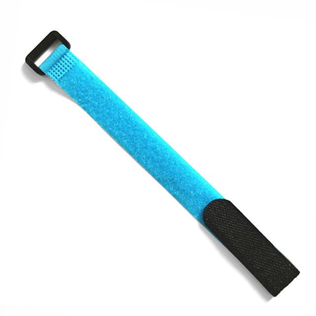 10 stk / mye 2cm * 40cm nylon revers spenne borrelås magisk krok løkke feste kabelbånd borrelås rem klebrig linje etterbehandling: Himmelblå