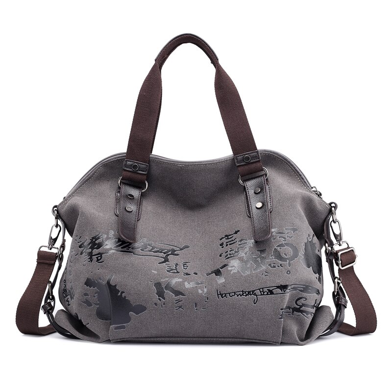 Vrouwelijke Handtas Vrouwen Crossbody Tassen Grote Dikker Canvas Casual Tote Messenger Bags Hobo Bolsas Femininas Grandes Schoudertas: Light grey