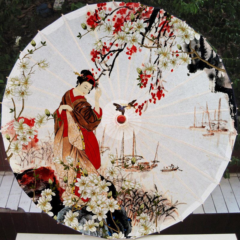 Bridal Umbrellas Wedding Floral Umbrella for Women Cosplay Oil Paper Parasol Women Photo Props Wedding Ornament: 14