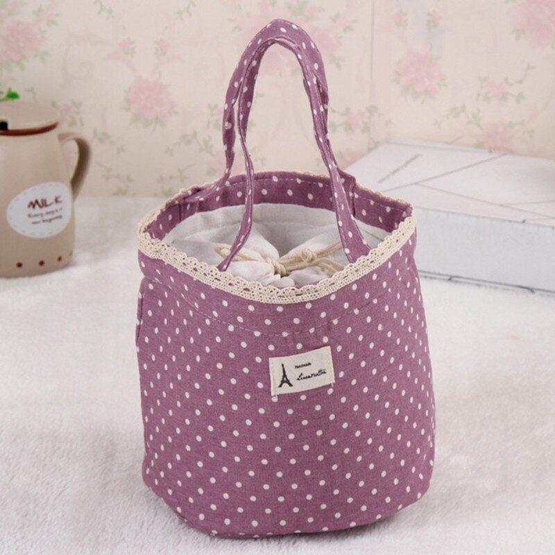 1 pc casual portátil saco de almoço pontos isolados comida térmica piquenique almoço sacos para as mulheres crianças refrigerador lancheira saco tote