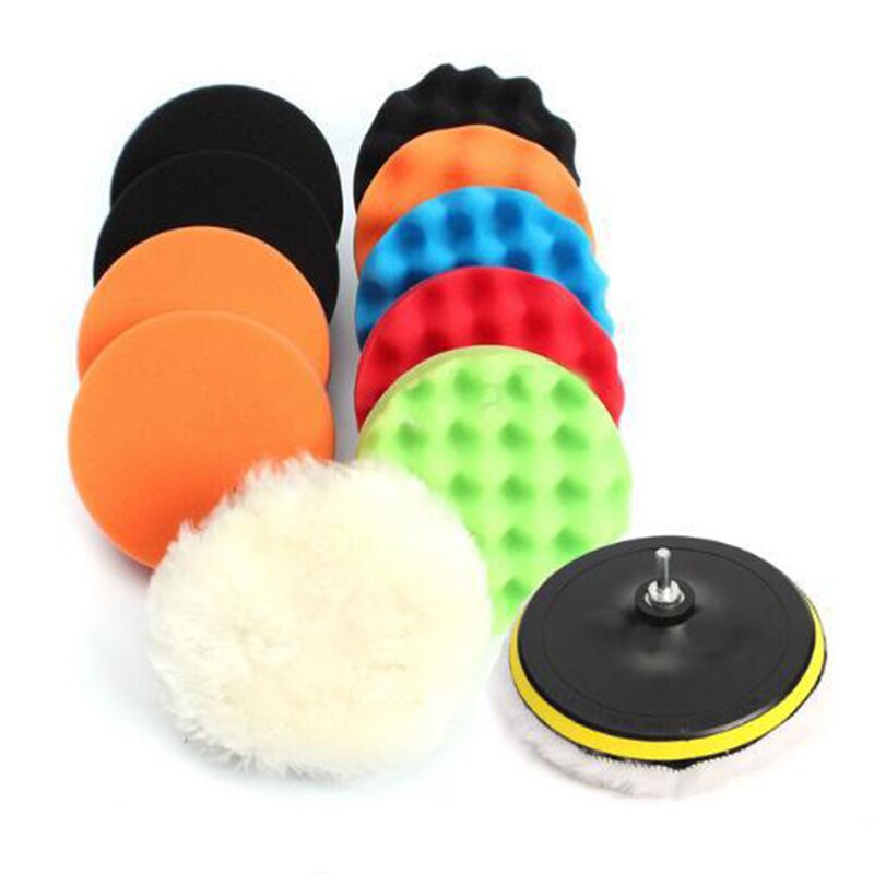 8pcs 3 4 5 6 7Inch Sponge Polishing Waxing Buffing Pads Kit Set Compound For Auto Car NJ88
