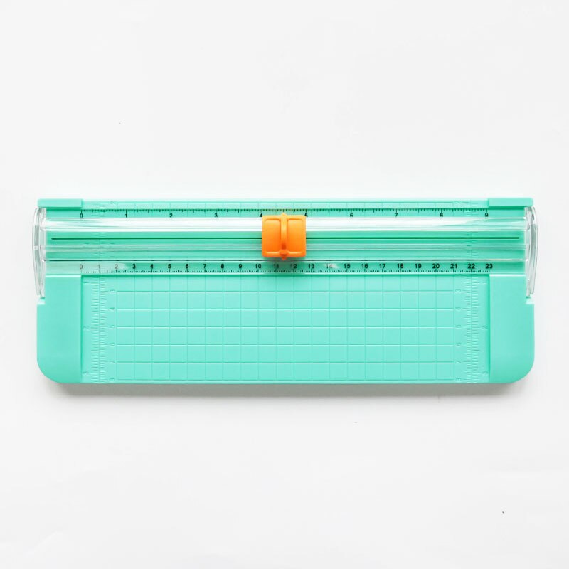 Portable Paper Trimmer A4/A5 Scrapbook Machine Precision DIY Craft Photo Paper Cutter Die Cutting Machine Mat Office Stationery: Mint green