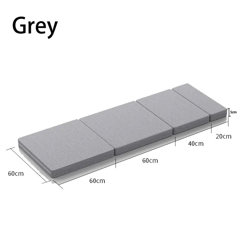 Materac samochodowy Łóżko kempingowe Łóżko składane Podkładka robić spania w podróży Mata biurowa Podkładka robić spania w samochodzie Składana deska przedłużająca: Jasnoszary