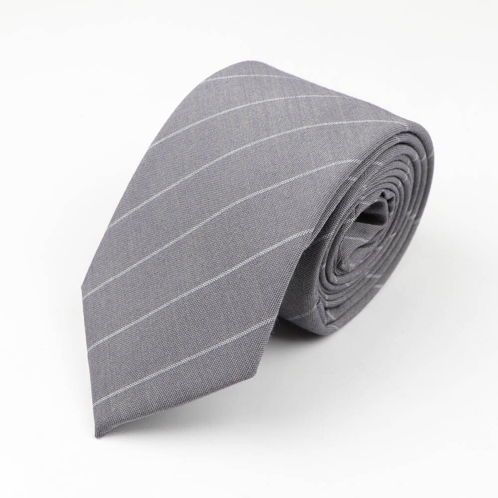 Stil herre blødt kunstigt stof af business jakkesæt stribet 7cm bredde slips mænd små slips halsbånd: 3