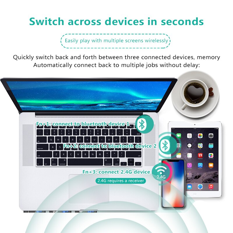 Wireless mouse and keyboard three-mode keyboard dual-mode keyboard laptop desktop computer tablet phone for multi-device