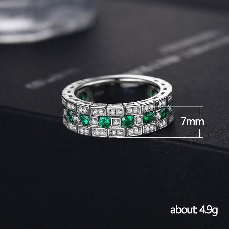 Huitan Verharde Green Zirconia Band Vrouwen Ringen Luxe Trouwringen Voor Mom Statement Sieraden