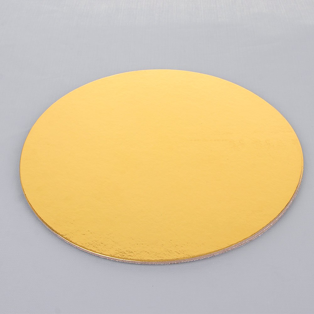 8/10/12 Inch Cake Tray Round Cake Boards Food Grade Gold Card Board Baking Cake Hard Paper Pad Baking Practical Making Tool