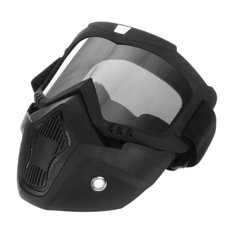 Motocross Goggles Dust Mask Face Glasses With Detachable Motorcycle Glasses Motorcycle Parts: Silver