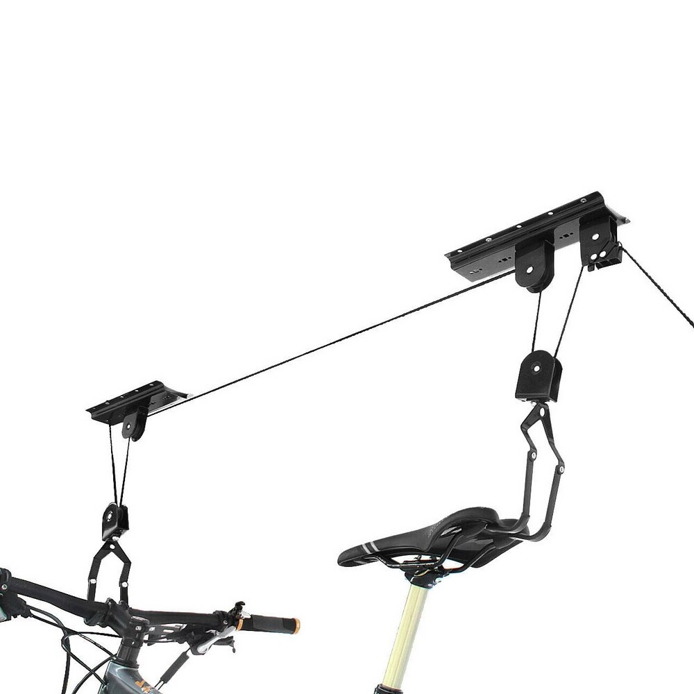 Takløft lastestativ til sykkel sykkel lagring garasje montert heisehjul reol 125 kg metall heis forsamlinger #b