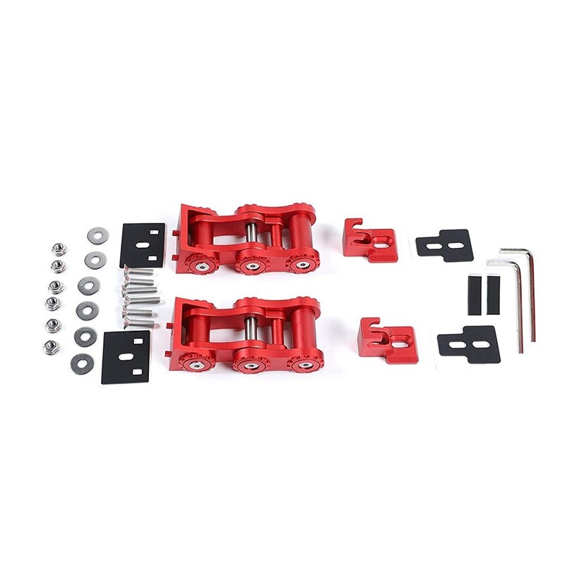 JL Hood Latches, Aluminum Car Hood Catch Set for Jeep Wrangler JL JLU & Jeep Gladiator JT: Red
