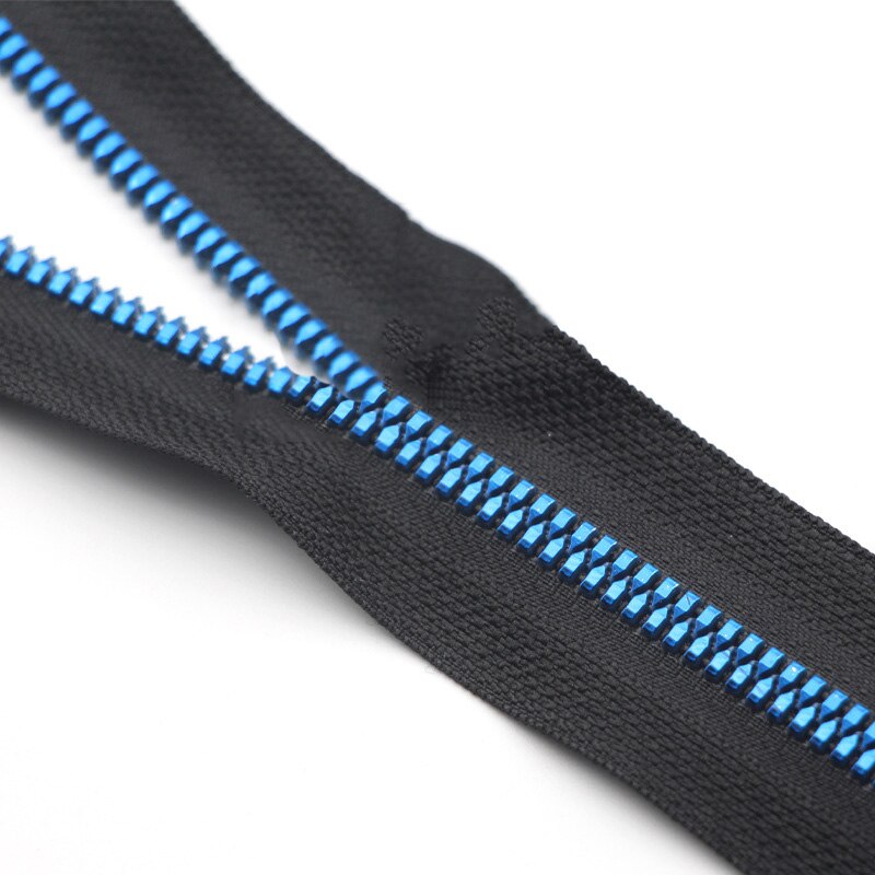 Meetee 2/4M 5# 8# Resin Zipper Teeth Coded Loaded Resin Zip for Jacket Coat Sew Bag Zips Repair DIY Garment Accessory: Blue / 5# / 4Meters