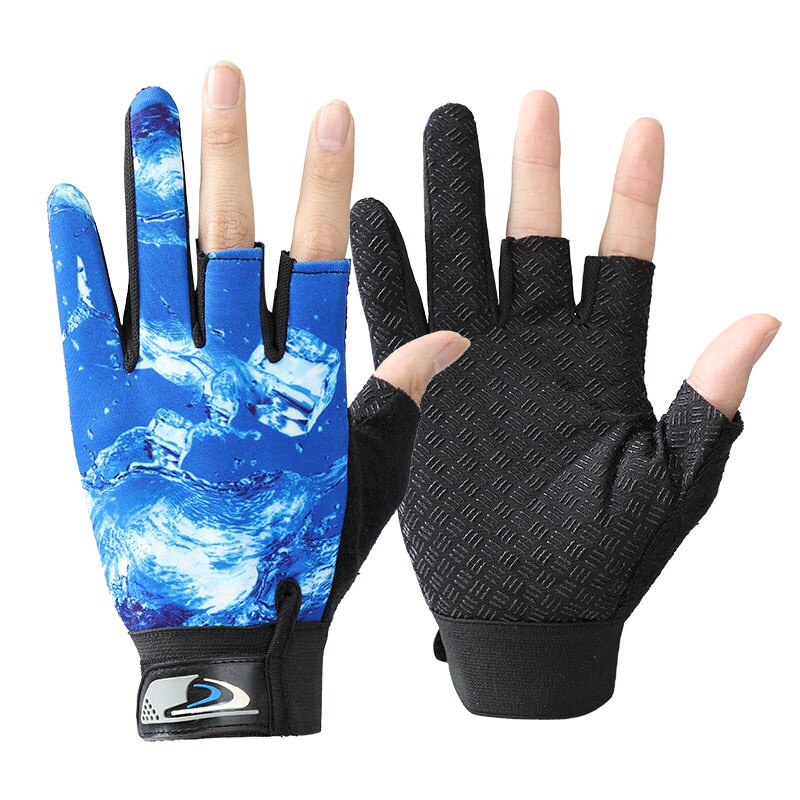 Daiwa 3 Finger schneiden Angeln Handschuhe Professionelle Angeln Schutz Handschuhe draussen Wandern Anti-Unterhose Handschuhe eins Größe: BKL