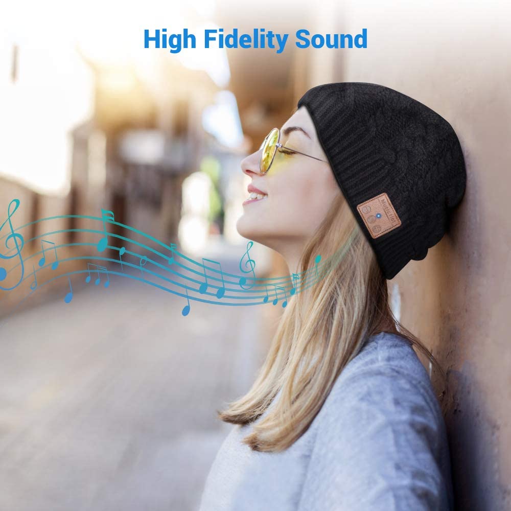 Bluetooth Beanie Hoed, Voor Mannen, Vrouwen Met Draadloze Bluetooth 5.0, winter Hoed Ingebouwde Afneembare Hd Stereo Speakers