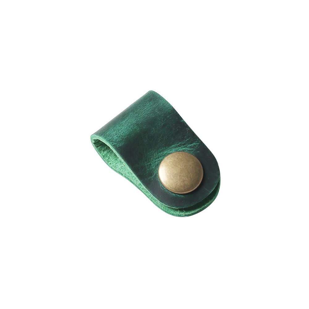 1pc 8*2cm headset øretelefon ledning bærbar usb kabel ledning læder vikler skrivebordsæt ledning arrangør hjem skole skrivebord manager: 2