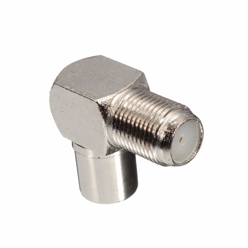 Connecteur de câble d&#39;antenne TV à angle droit 5 pièces/ensemble 90 degrés, RF Coaxial F femelle à prise TV mâle à prise femelle