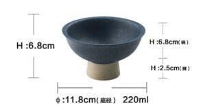 Dark Green Ceramic Plates Dinnerware Set Gold Inlay plate SOUSPLAT Mug Double Ear Bowl: high foot bowl