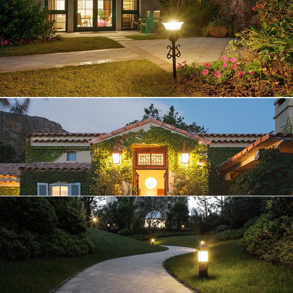 Upgraded A19 7W E26 E27 Auto on/off LED Sensor Bulb 100 Watt Equivalent Dusk to Dawn Light Sensor LED Bulbs