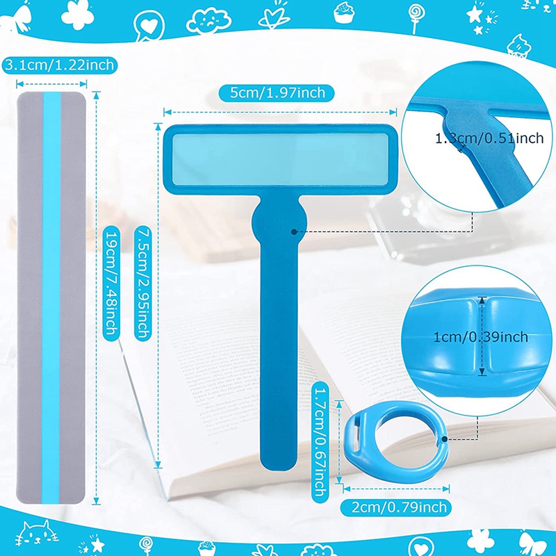 22 Pcs Reading Pointers for Kids Finger Focus Highlighter Reading Tools Finger Pointers for Kids ADHD Dyslexia Tools