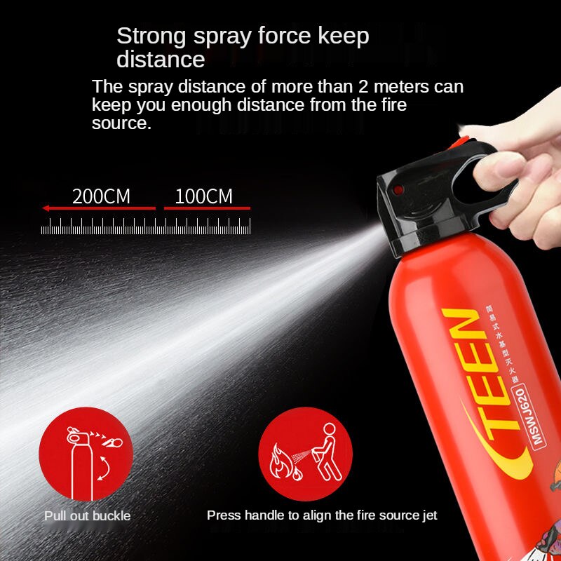 Small Portable Private Car, Household Car Outdoor Water-Based Car Fire Extinguisher,Water-Based, Portable Car Fire Extinguisher