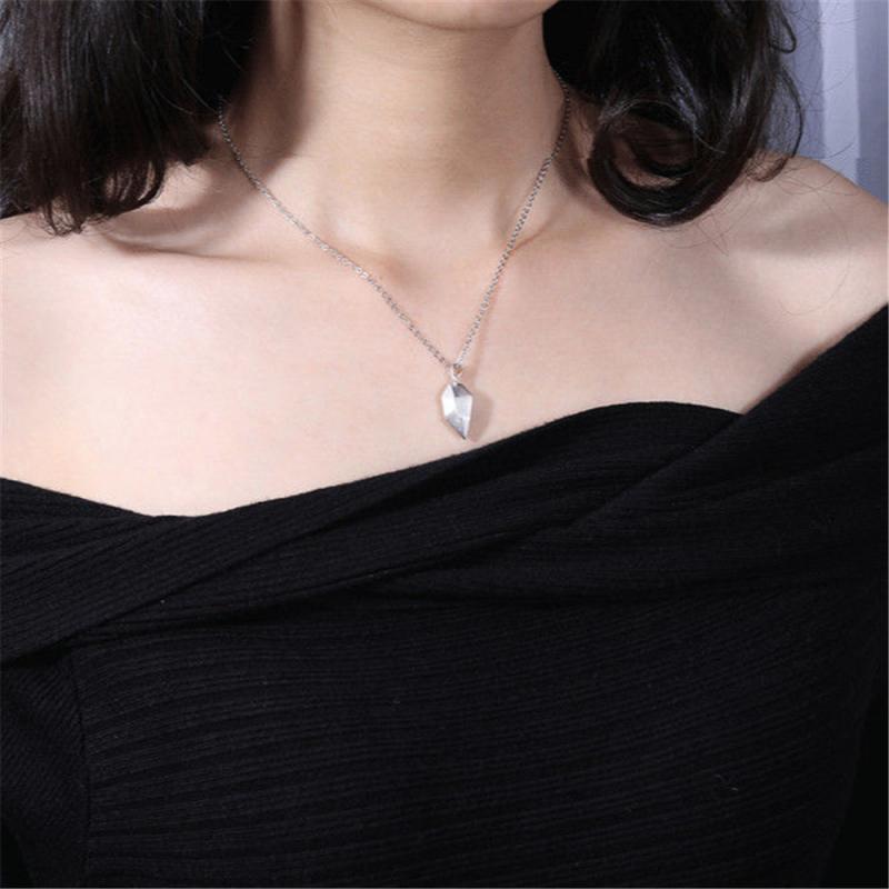 Pendentifs à chaîne appariés pour Couples et amis colliers en pierre pour pendentifs en cuir épissage lettrage colliers à aimant