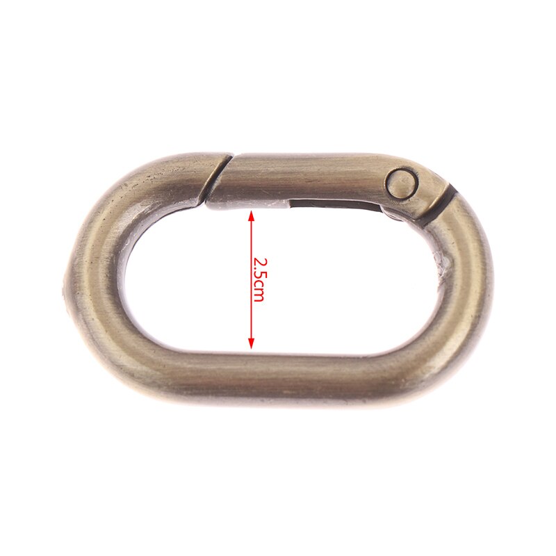 4 stücke Überzogene Tor Frühling Ring Schlüssel Runde drücken-Oval-Ring Schnallen Clips Karabiner Geldbörsen Handtaschen Oval drücken-Abzug schnappen Haken Ring