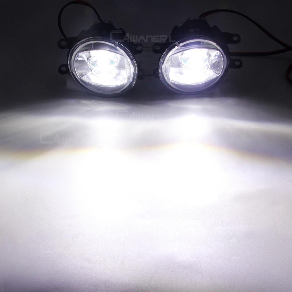 LED Fog Light Assembly Car Front Bumper Fog Lamp DRL 30W 8000LM 12V For Toyota Corolla Yaris Fortuner Verso HiLux Aygo IQ Matrix: White