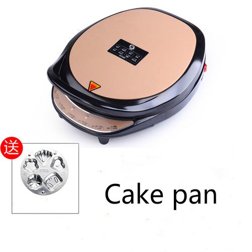 220V electric baking pan household double-sided heating pancake pan automatic power-off pancake pancake machine: Brown Cake pan