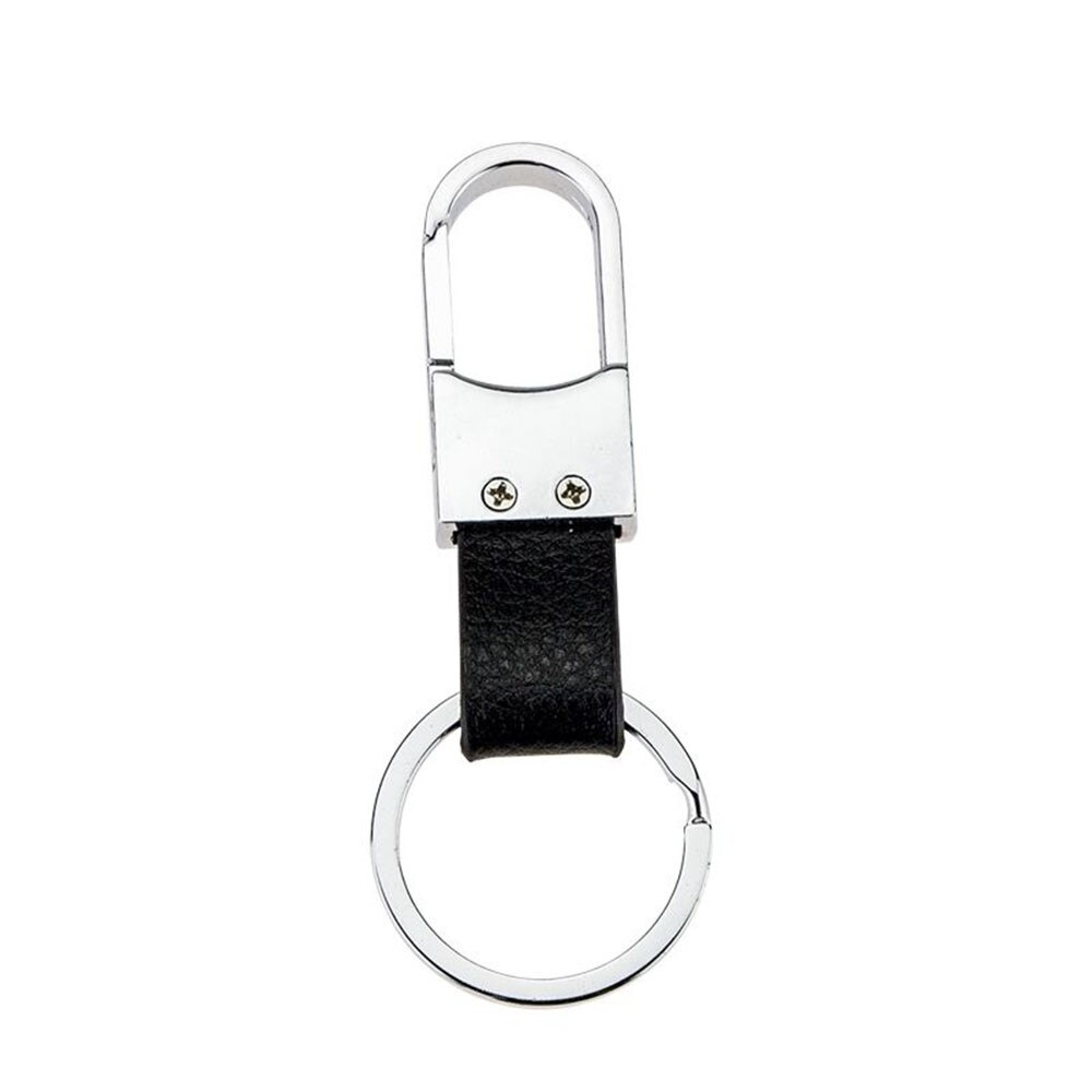 Black Leather Strap Keyring Keychain Key Chain Ring Key Fob 18 Sept 21