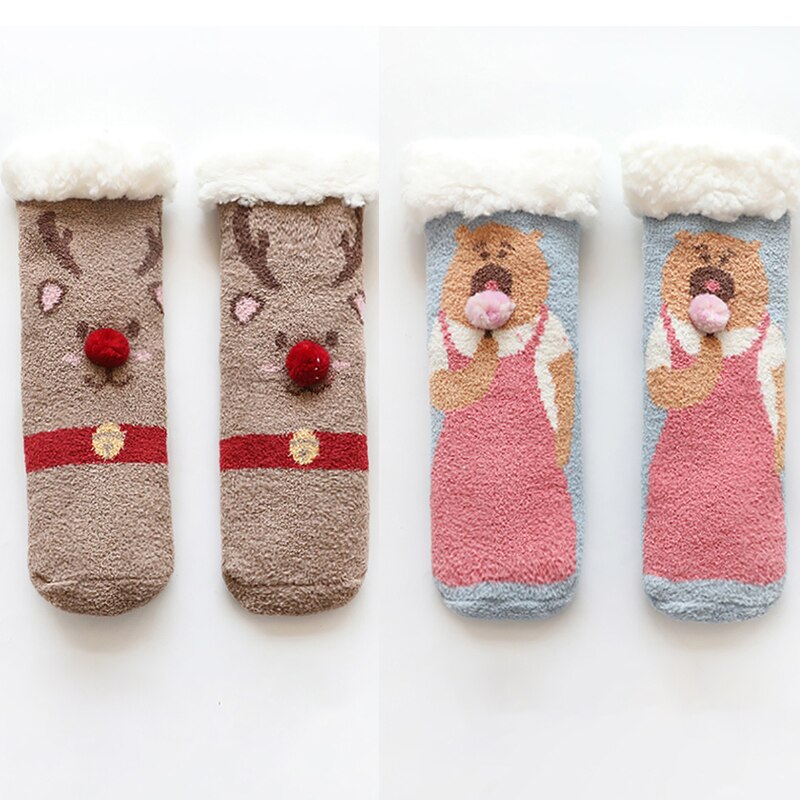 Christmas socks kids Cotton Winter Socks Baby Girls Boys Kids Socks Christmas Tree Snow Elk Children Christmas Socks: O