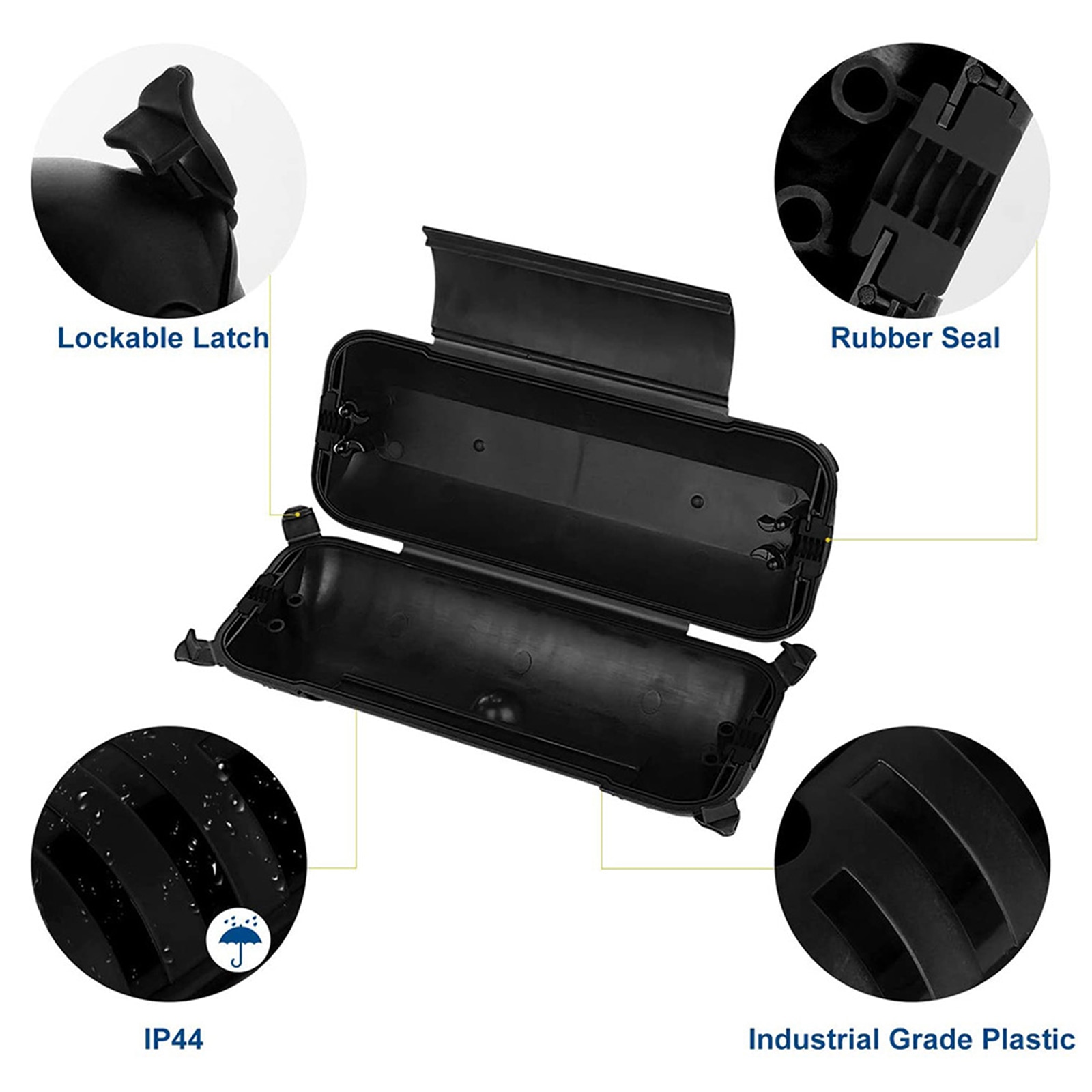 Junction Box Case For Garden Outlet / Plug / Power Tool Waterproof Weatherproof Wall Mountable Extension Cord Safety Cover