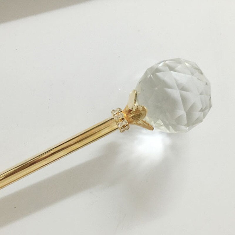 Varita de cetro de cristal ostentoso, Tiaras y coronas de Color dorado/plateado, cetro de rey, reina, boda, de desfile, disfraces, accesorios de mano: H(48CM)