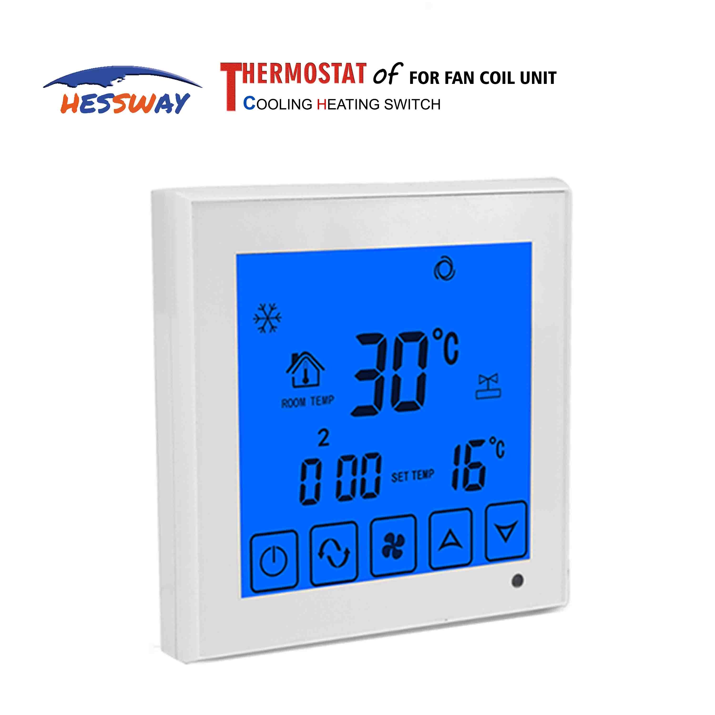 3 stages fan regulator air conditioner thermostat for 2 pipe fan coil Remote control optional