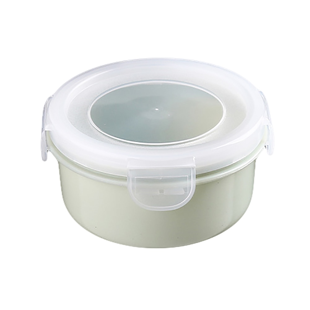 Runde/Rechteck Mittagessen Kasten Kunststoff Vorrats-Kasten Lebensmittel Lagerung Container Lebensmittel Container Bento Kasten Küche Vorrats-Organizer: Grün runden