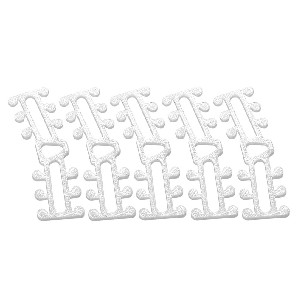 5 Pcs 3D Gedrukt Masker Strap Extender Size Aanpassing Gesp 5 Pcs Vierde Versnelling Verstelbare Anti-Slip Masker Oor grips Extension Haak: White-S