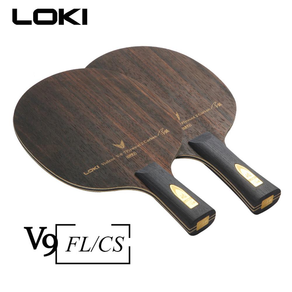 LOKI V9 Ebano Professionale Tavolo di Carbonio Pong pagaia lama 9 Strati ping Pong pipistrello per un Rapido Attacco ciclo continuo unità Lettori