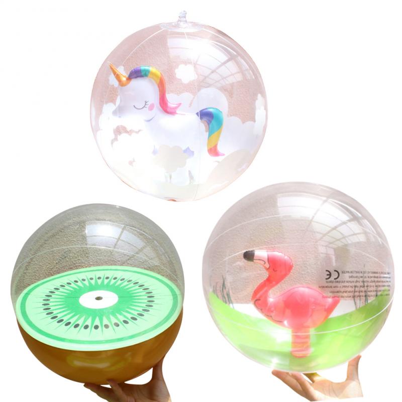 Ballon de plage gonflable en PVC Transparent, ballon de piscine gonflable, coloré, jouet pour enfants, léger et de sécurité