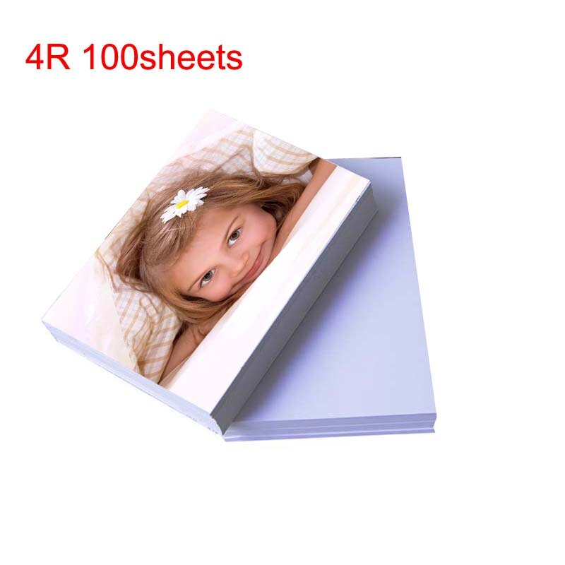 4R 100 Vellen Glossy Fotopapier Voor Inkjet Printer Papier Supplies