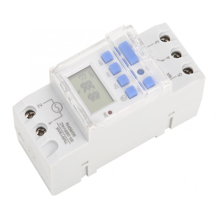 Temporizador 85-265V AC 16AWeekly 12/24hrs Timer Switch LCD On Off Control Programmable Time Relay Temporizador Electrico